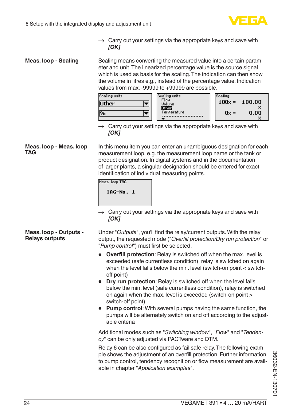 VEGA VEGAMET 391 4 … 20 mA_HART User Manual | Page 24 / 64
