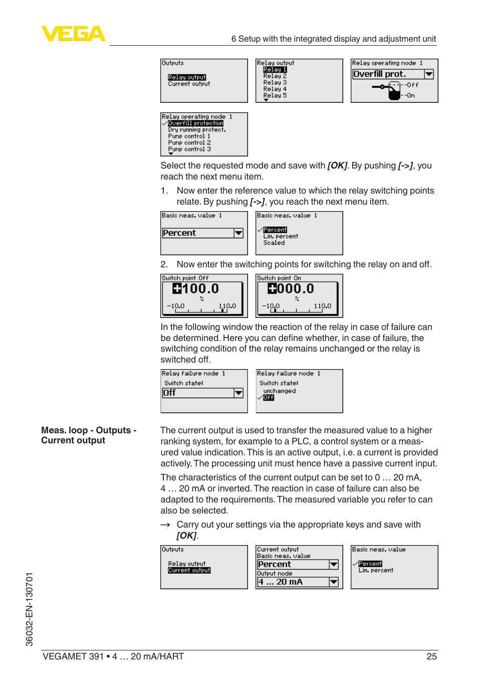 VEGA VEGAMET 391 4 … 20 mA_HART User Manual | Page 25 / 64