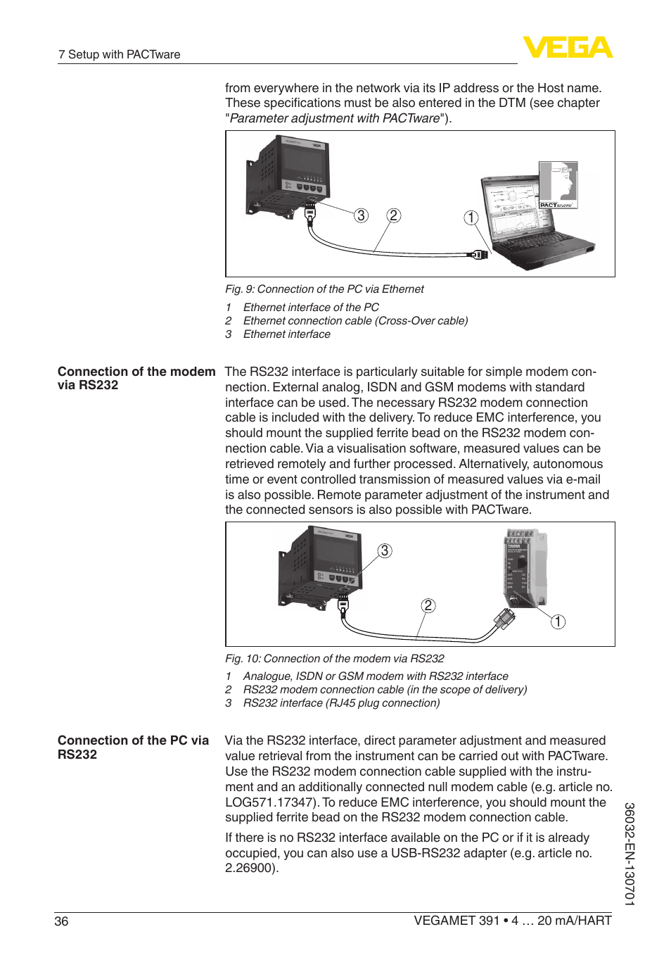 VEGA VEGAMET 391 4 … 20 mA_HART User Manual | Page 36 / 64