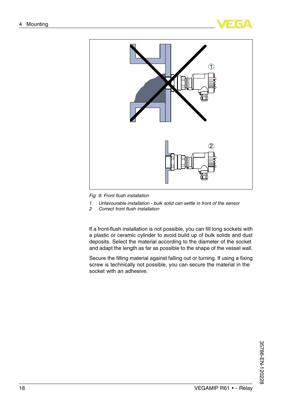 VEGA VEGAMIP R61 Receiving unit - Relay User Manual | Page 18 / 48