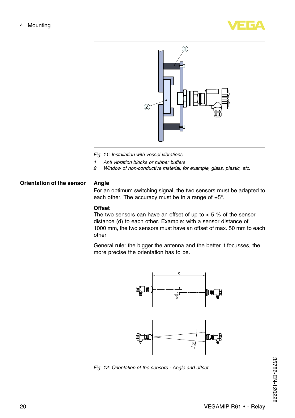 VEGA VEGAMIP R61 Receiving unit - Relay User Manual | Page 20 / 48