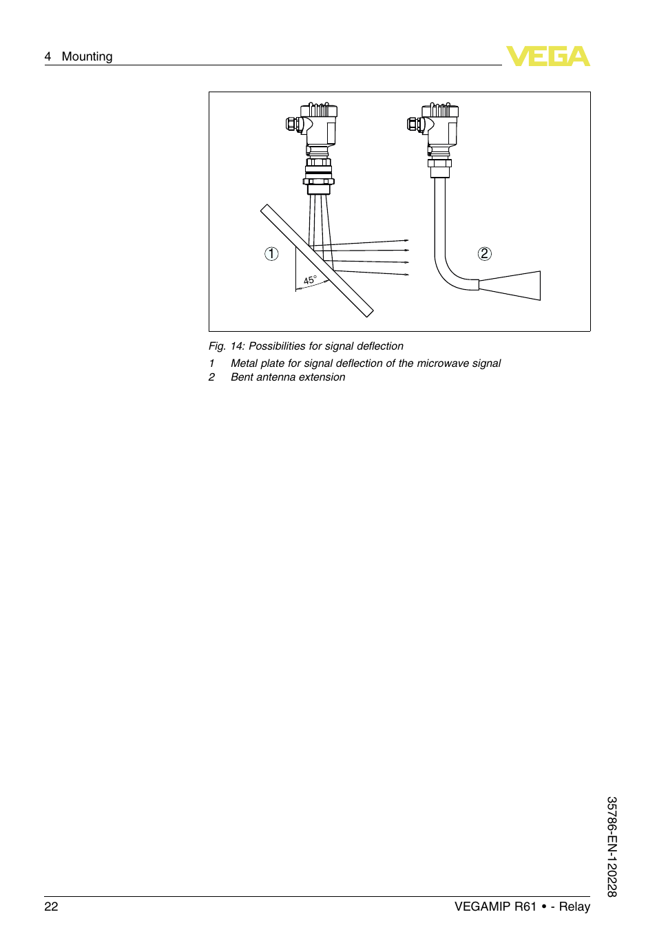 VEGA VEGAMIP R61 Receiving unit - Relay User Manual | Page 22 / 48