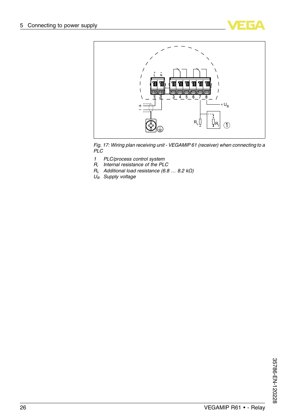 VEGA VEGAMIP R61 Receiving unit - Relay User Manual | Page 26 / 48