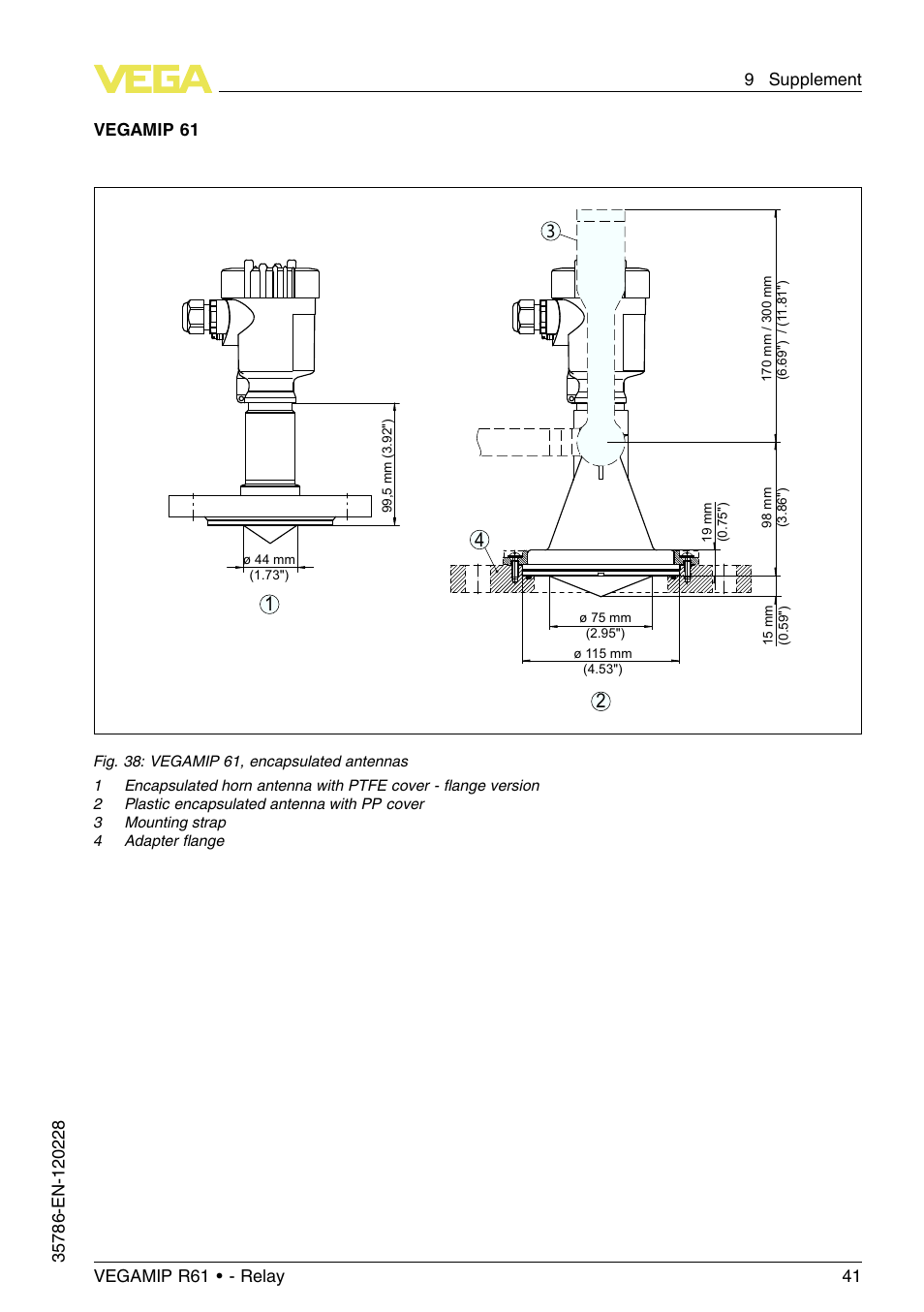 Vegamip 61 | VEGA VEGAMIP R61 Receiving unit - Relay User Manual | Page 41 / 48