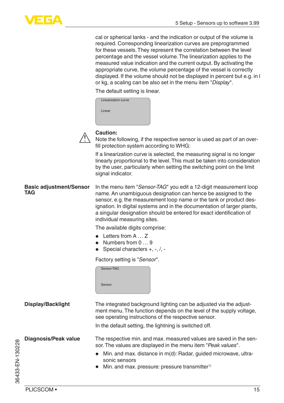 VEGA PLICSCOM User Manual | Page 15 / 44