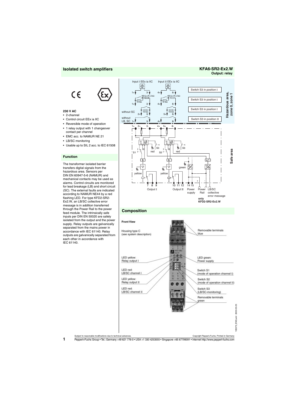 VEGA KFA6-SR2-Ex2.W User Manual | 3 pages