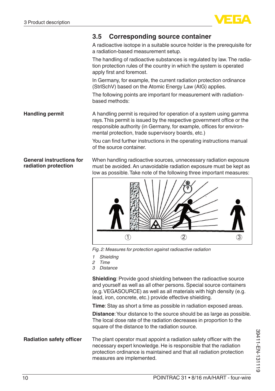 5 corresponding source container | VEGA POINTRAC 31 8_16 mA_HART - four-wire User Manual | Page 10 / 56