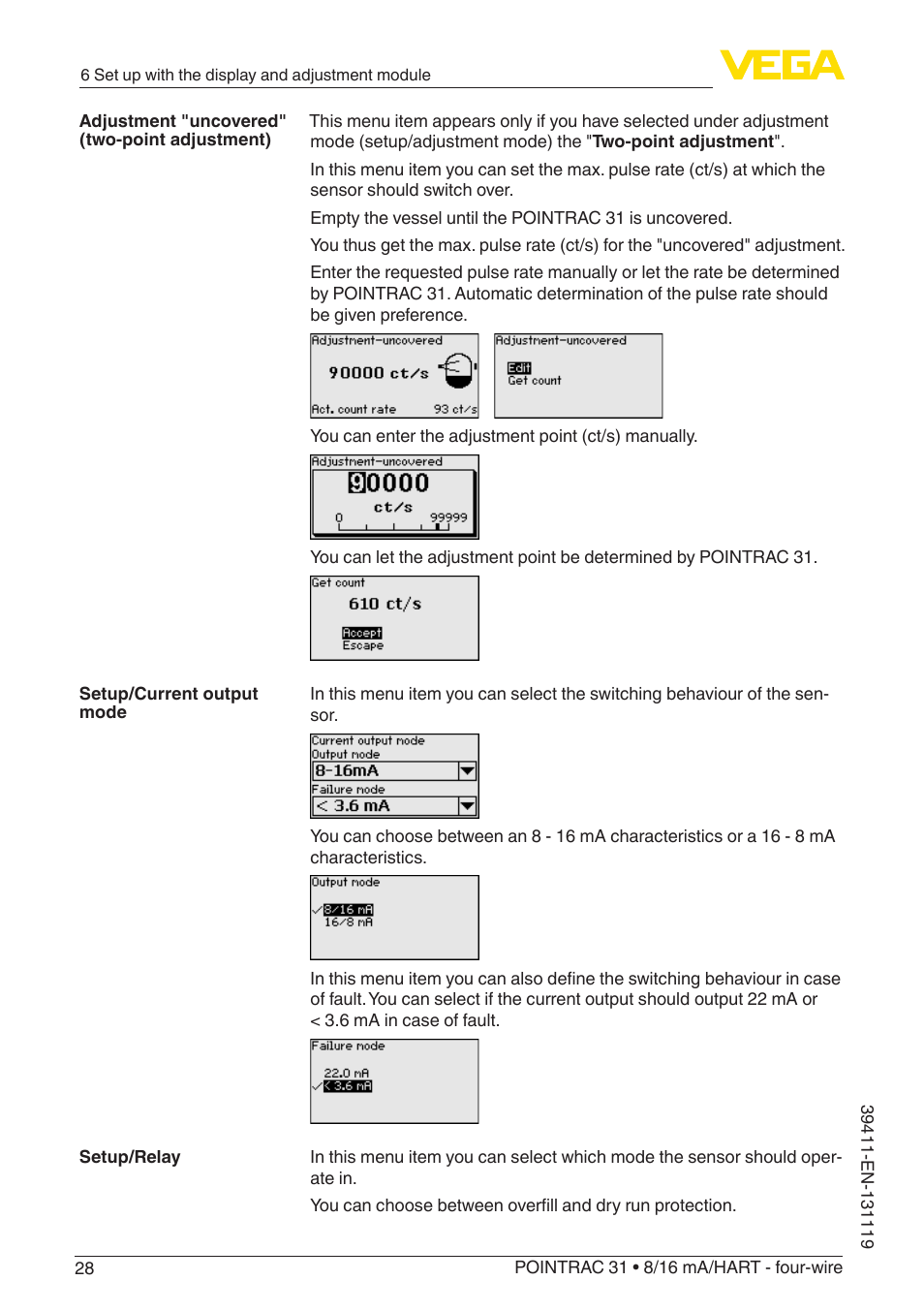 VEGA POINTRAC 31 8_16 mA_HART - four-wire User Manual | Page 28 / 56
