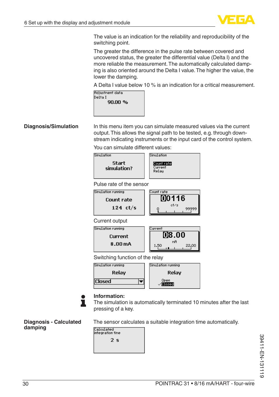 VEGA POINTRAC 31 8_16 mA_HART - four-wire User Manual | Page 30 / 56