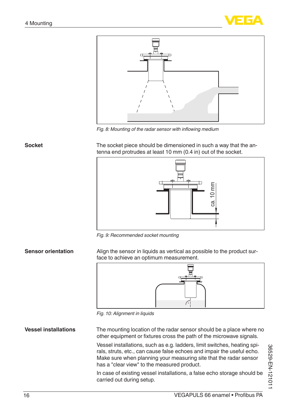 VEGA VEGAPULS 66 (≥ 2.0.0 - ≥ 4.0.0) enamel Profibus PA User Manual | Page 16 / 76