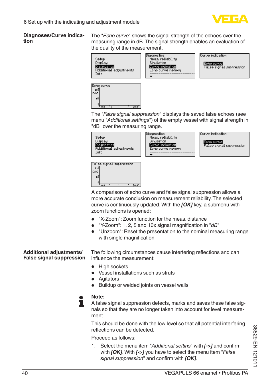 VEGA VEGAPULS 66 (≥ 2.0.0 - ≥ 4.0.0) enamel Profibus PA User Manual | Page 40 / 76