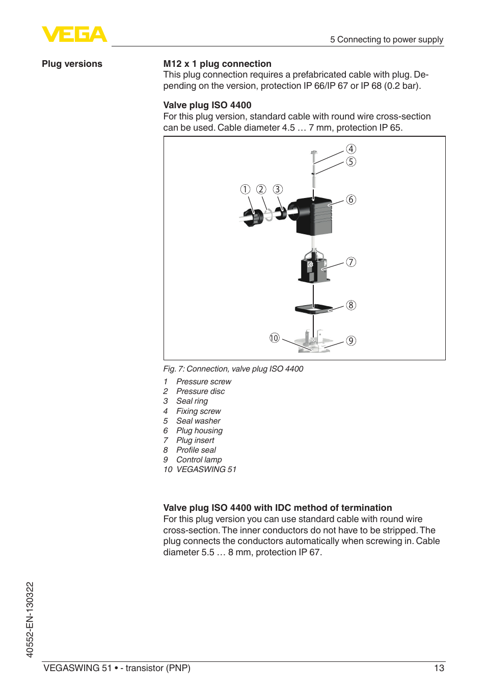 VEGA VEGASWING 51 - transistor (PNP) User Manual | Page 13 / 32