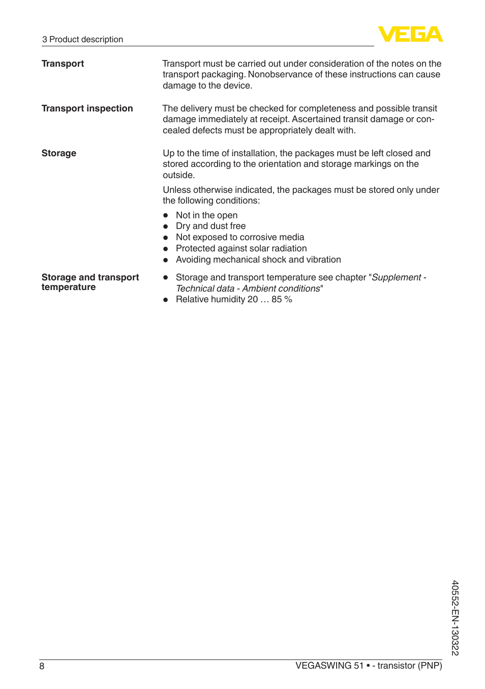 VEGA VEGASWING 51 - transistor (PNP) User Manual | Page 8 / 32