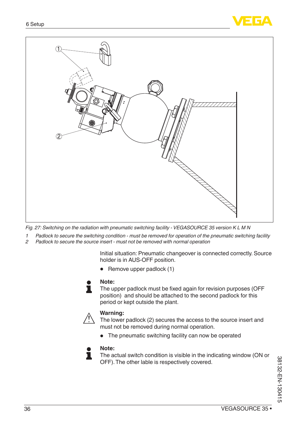 VEGA VEGASOURCE 35 User Manual | Page 36 / 64
