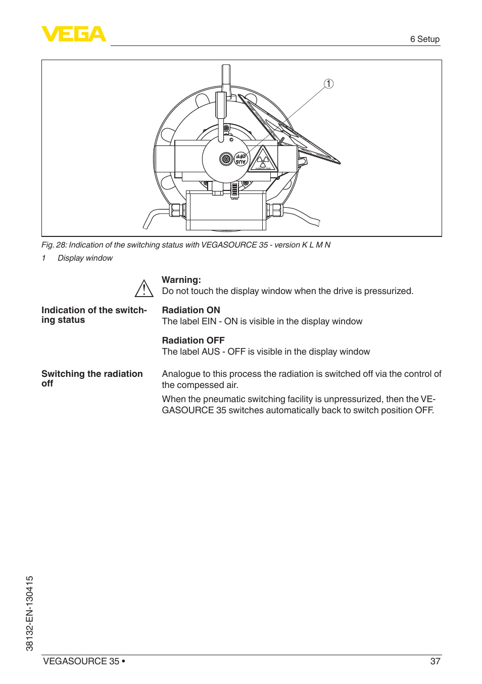 VEGA VEGASOURCE 35 User Manual | Page 37 / 64