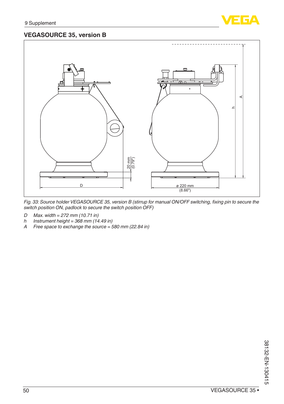 Vegasource 35, version b | VEGA VEGASOURCE 35 User Manual | Page 50 / 64