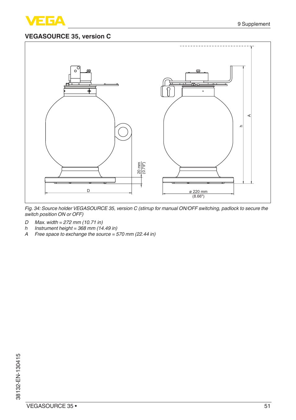Vegasource 35, version c | VEGA VEGASOURCE 35 User Manual | Page 51 / 64
