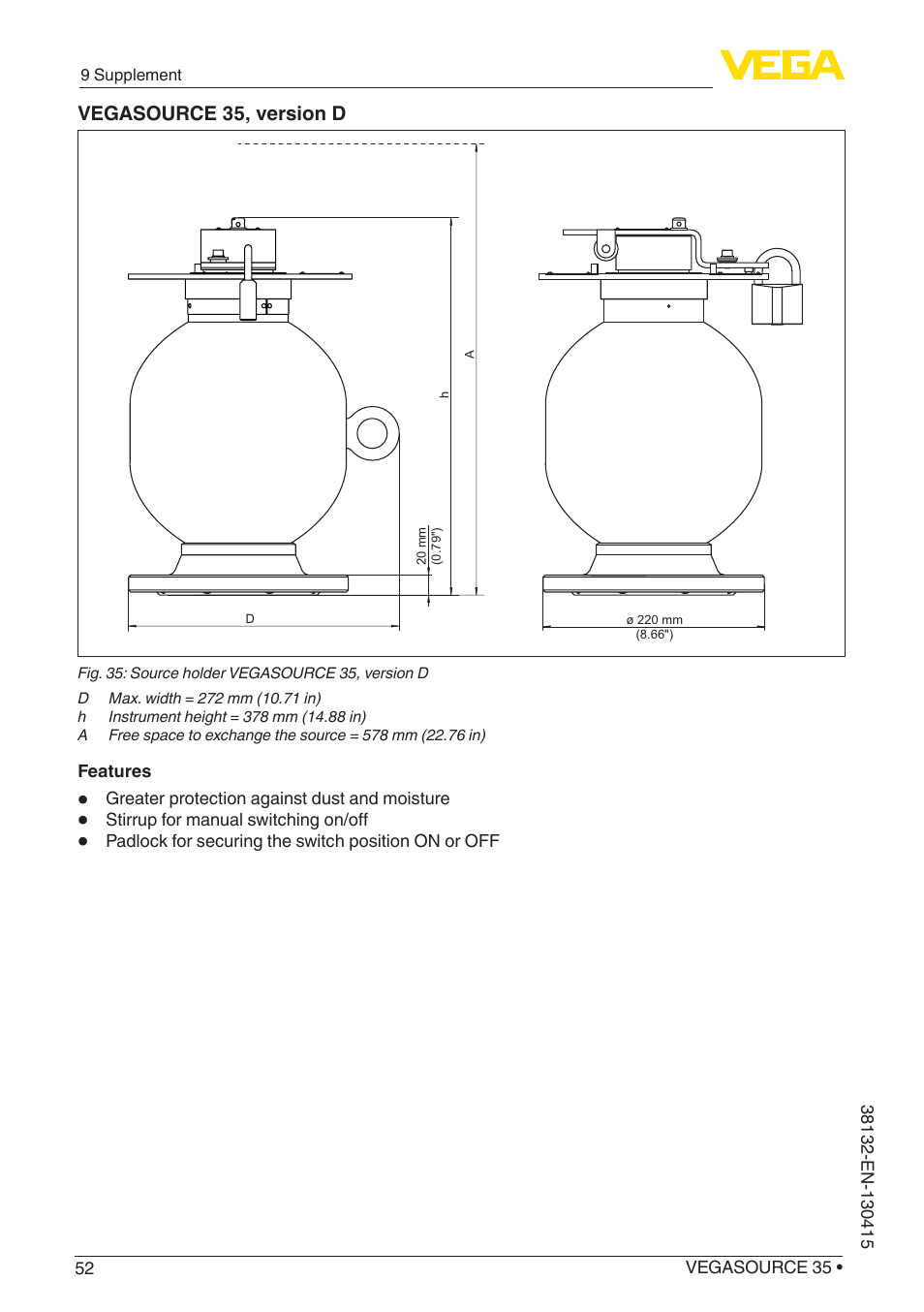 VEGA VEGASOURCE 35 User Manual | Page 52 / 64