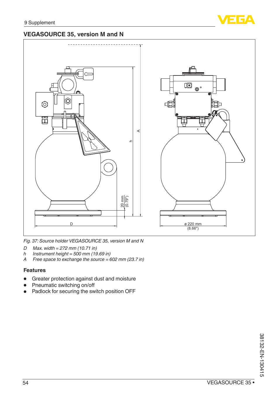 VEGA VEGASOURCE 35 User Manual | Page 54 / 64