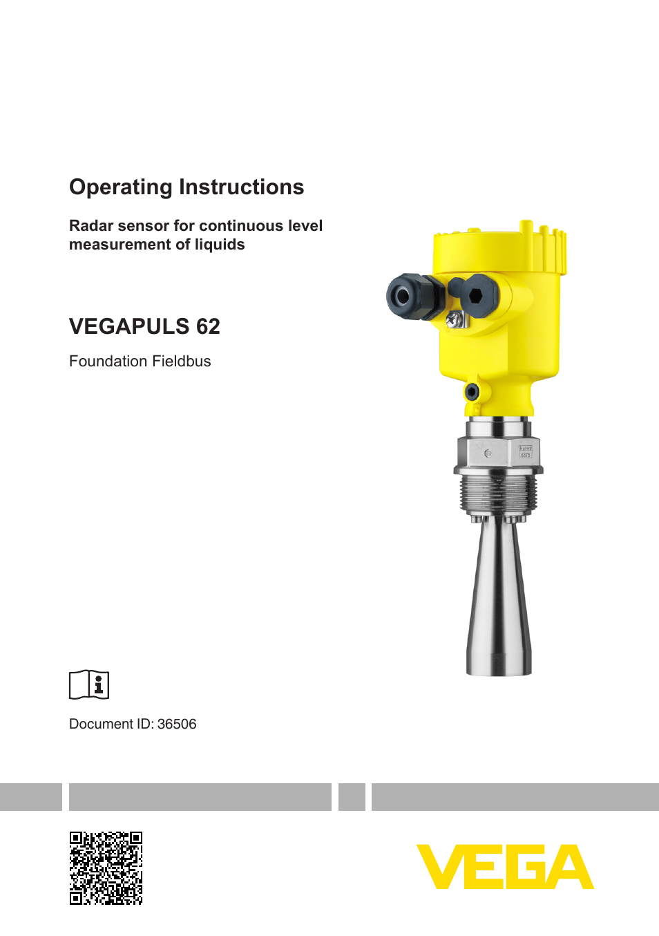 VEGA VEGAPULS 62 (≥ 2.0.0 - ≥ 4.0.0) Foundation Fieldbus User Manual | 88 pages