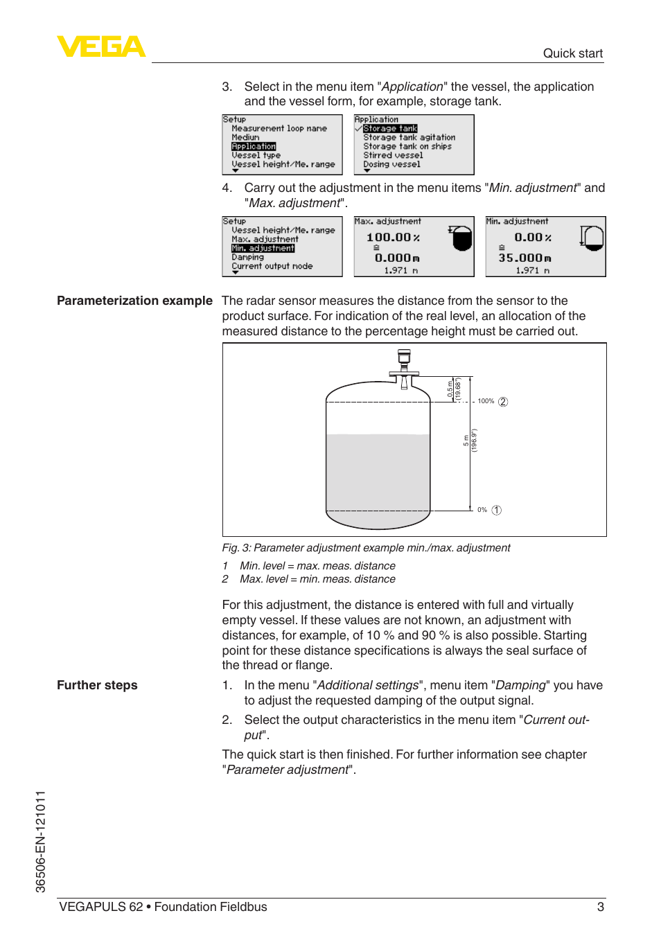 VEGA VEGAPULS 62 (≥ 2.0.0 - ≥ 4.0.0) Foundation Fieldbus User Manual | Page 3 / 88