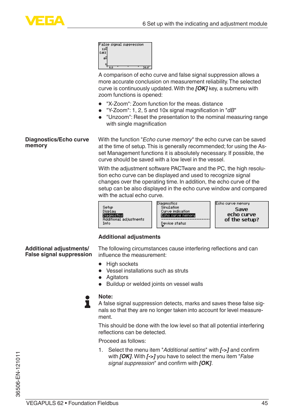 VEGA VEGAPULS 62 (≥ 2.0.0 - ≥ 4.0.0) Foundation Fieldbus User Manual | Page 45 / 88