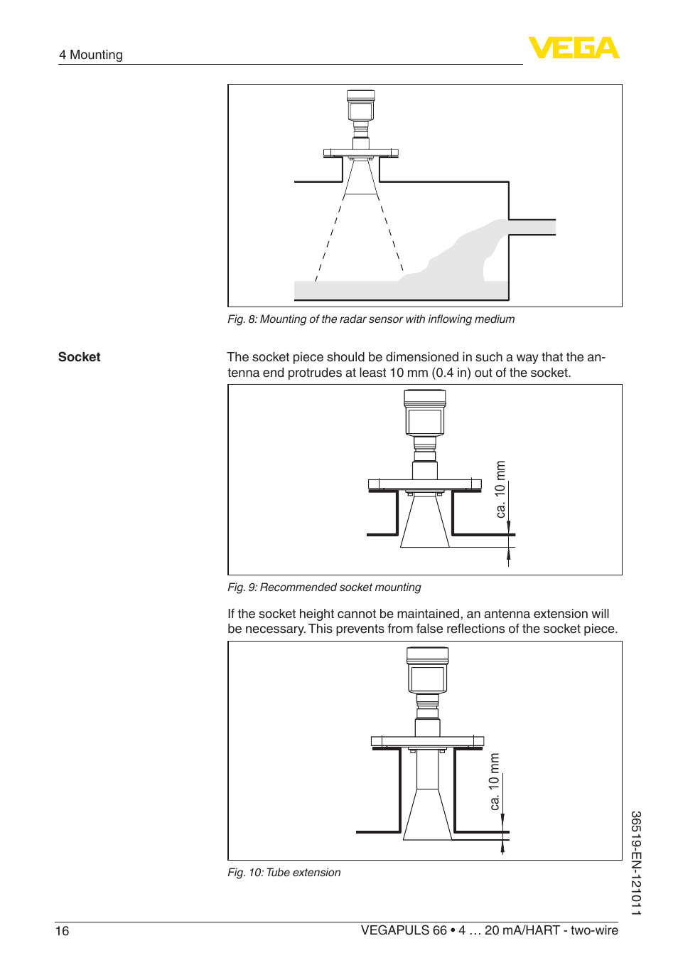 VEGA VEGAPULS 66 (≥ 2.0.0 - ≥ 4.0.0) 4 … 20 mA_HART - two-wire User Manual | Page 16 / 80