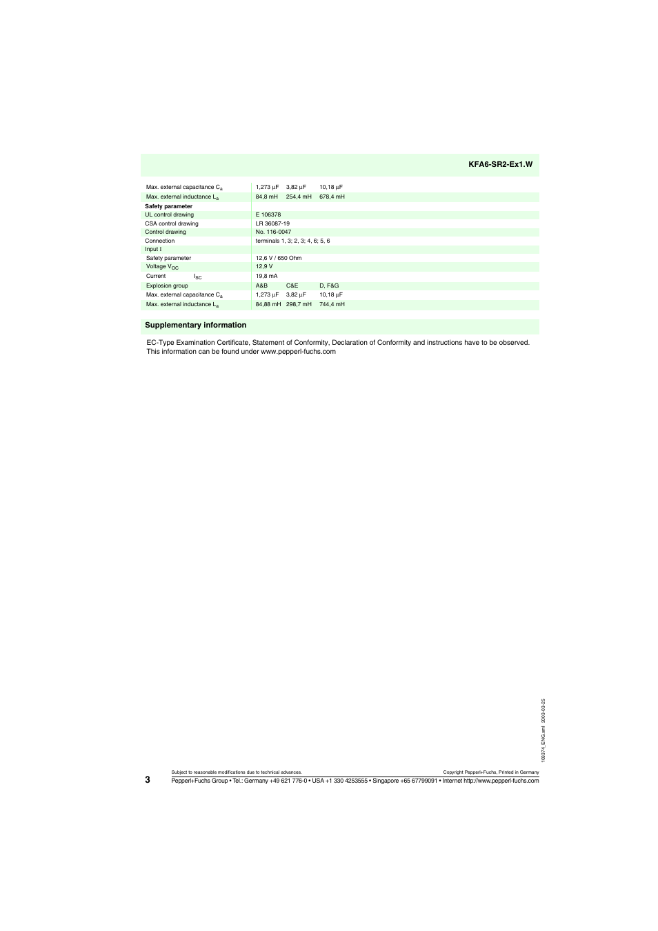 VEGA KFA6-SR2-Ex1.W User Manual | Page 3 / 3