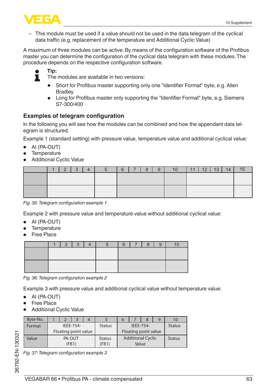 VEGA VEGABAR 66 Profibus PA - climate compensated User Manual | Page 63 / 76