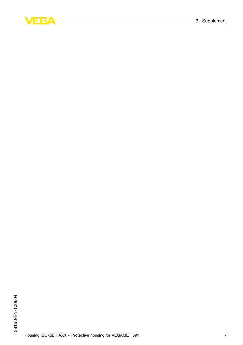 VEGA Housing ISO-GEH.AXX for VEGAMET 391 User Manual | Page 7 / 8