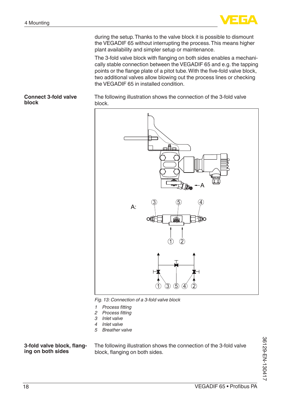 VEGA VEGADIF 65 Profibus PA User Manual | Page 18 / 96