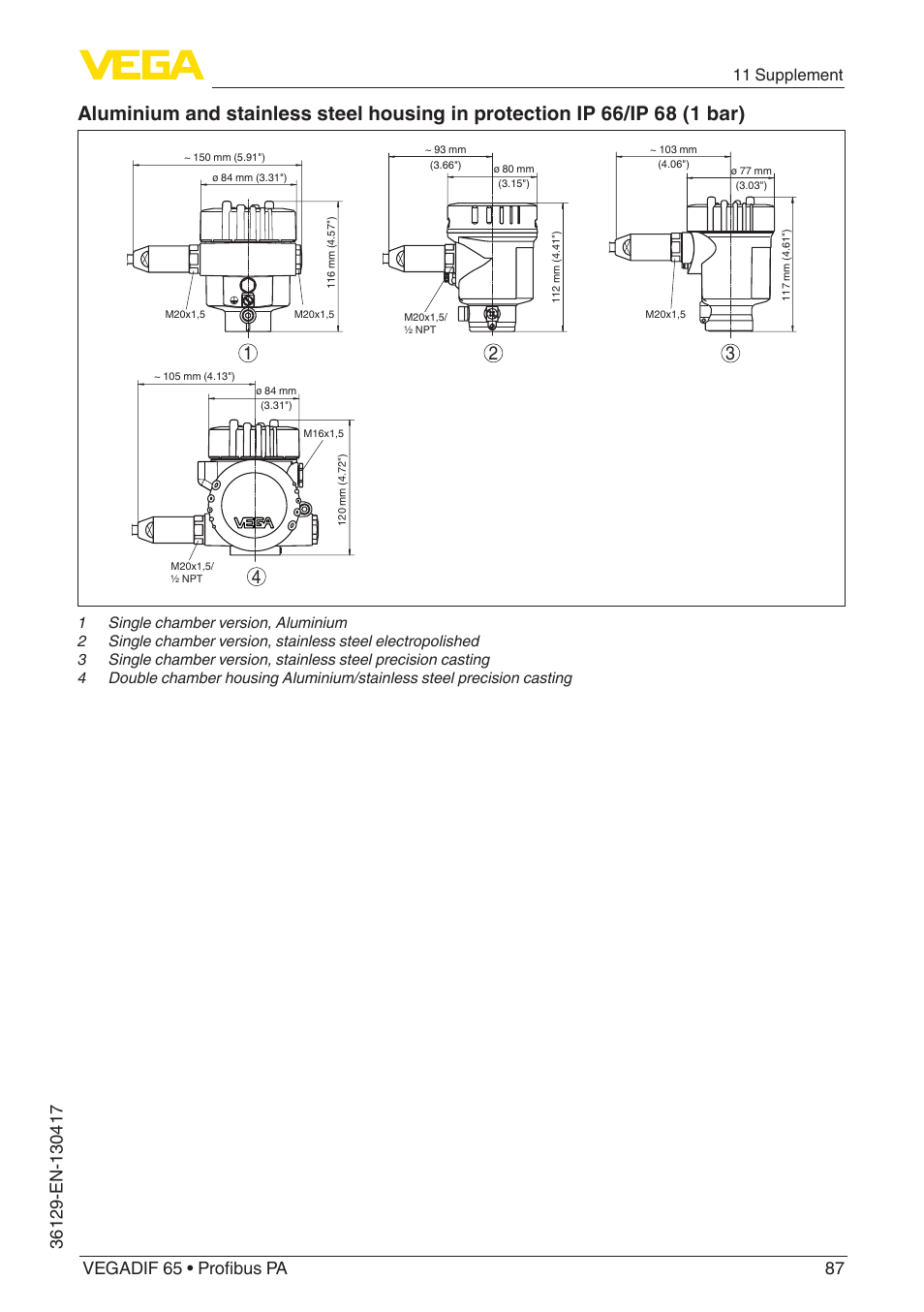 11 supplement | VEGA VEGADIF 65 Profibus PA User Manual | Page 87 / 96