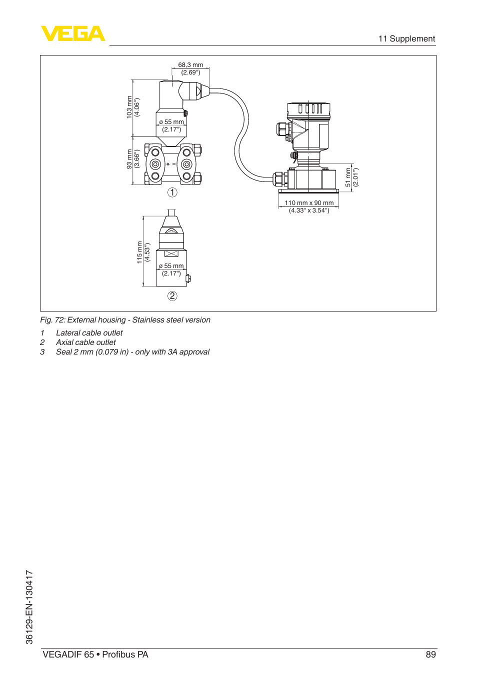 VEGA VEGADIF 65 Profibus PA User Manual | Page 89 / 96