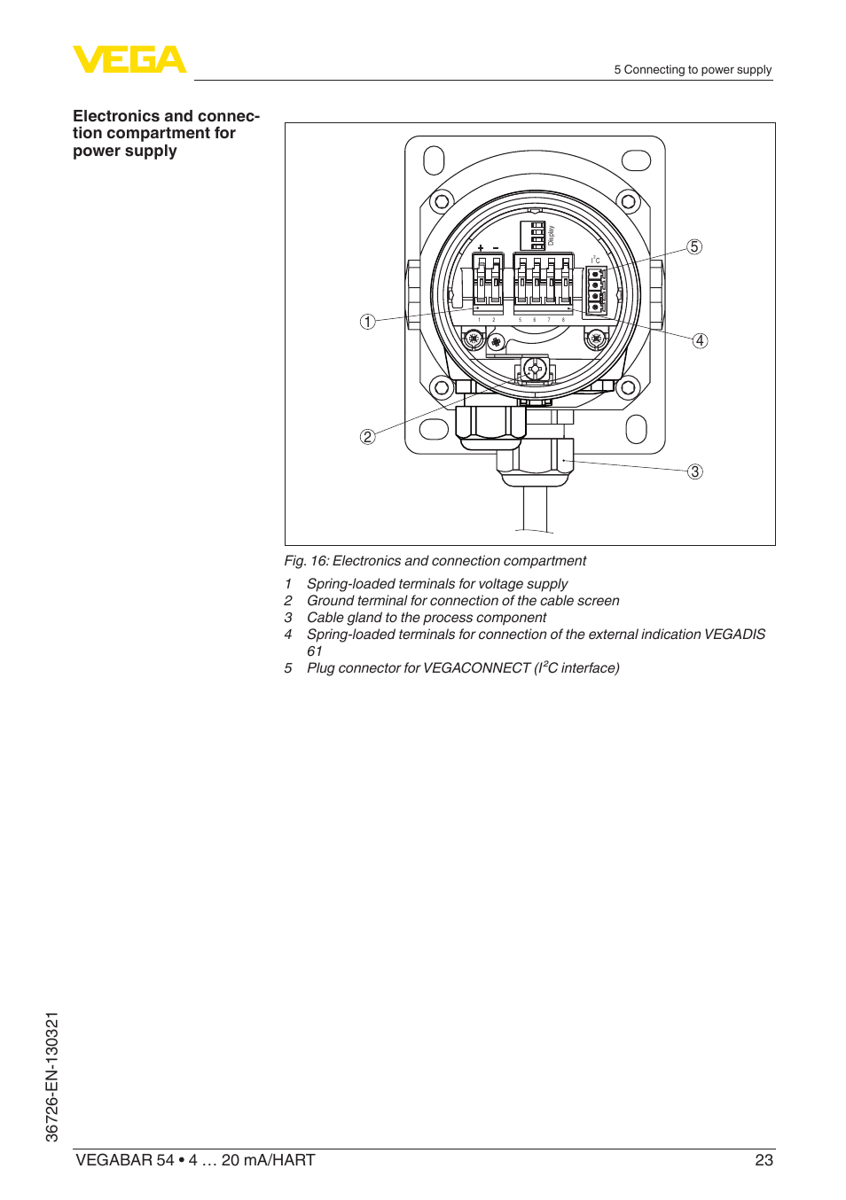 VEGA VEGABAR 54 4 … 20 mA_HART User Manual | Page 23 / 72