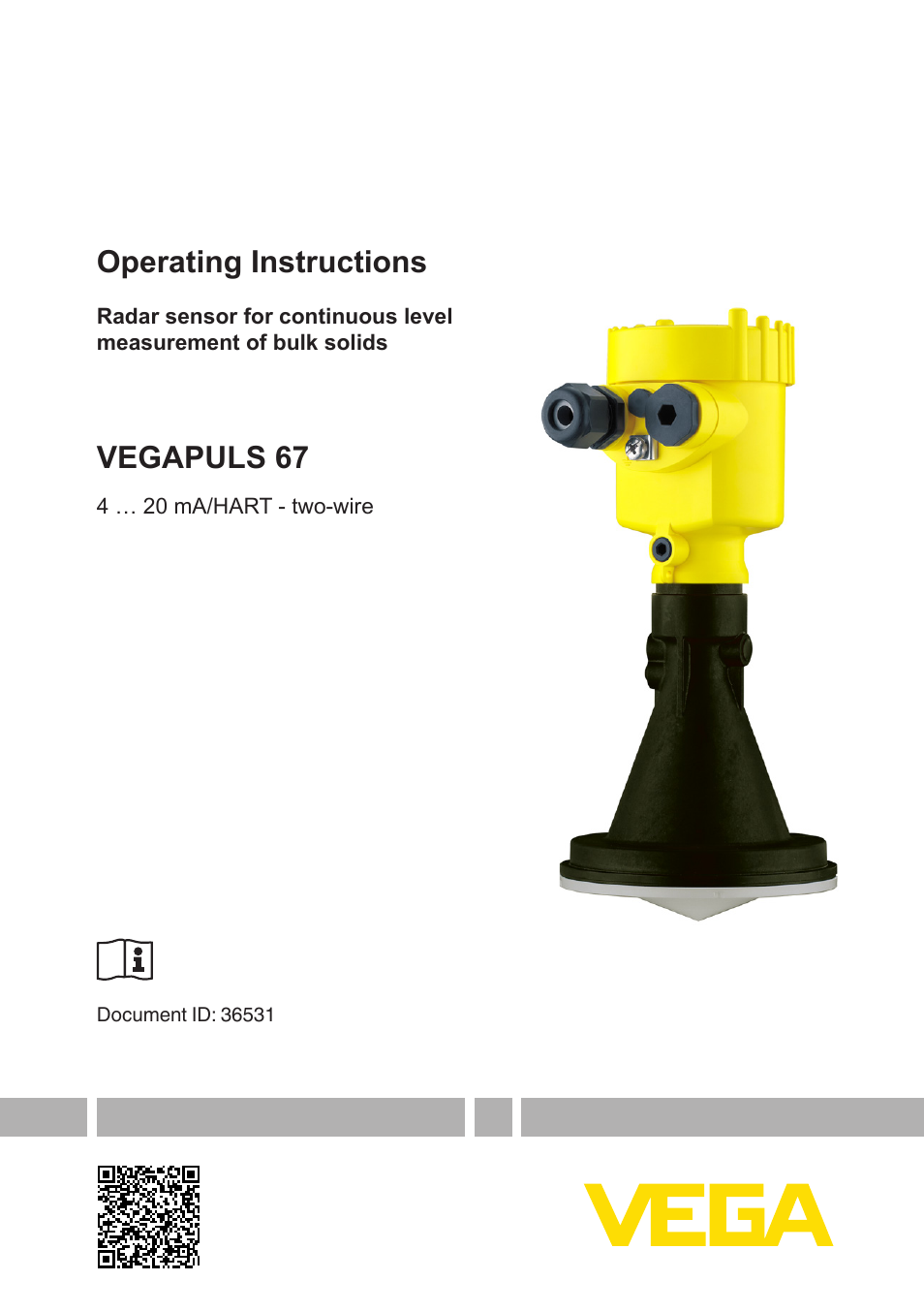 VEGA VEGAPULS 67 (≥ 2.0.0 - ≥ 4.0.0) 4 … 20 mA_HART - two-wire User Manual | 80 pages