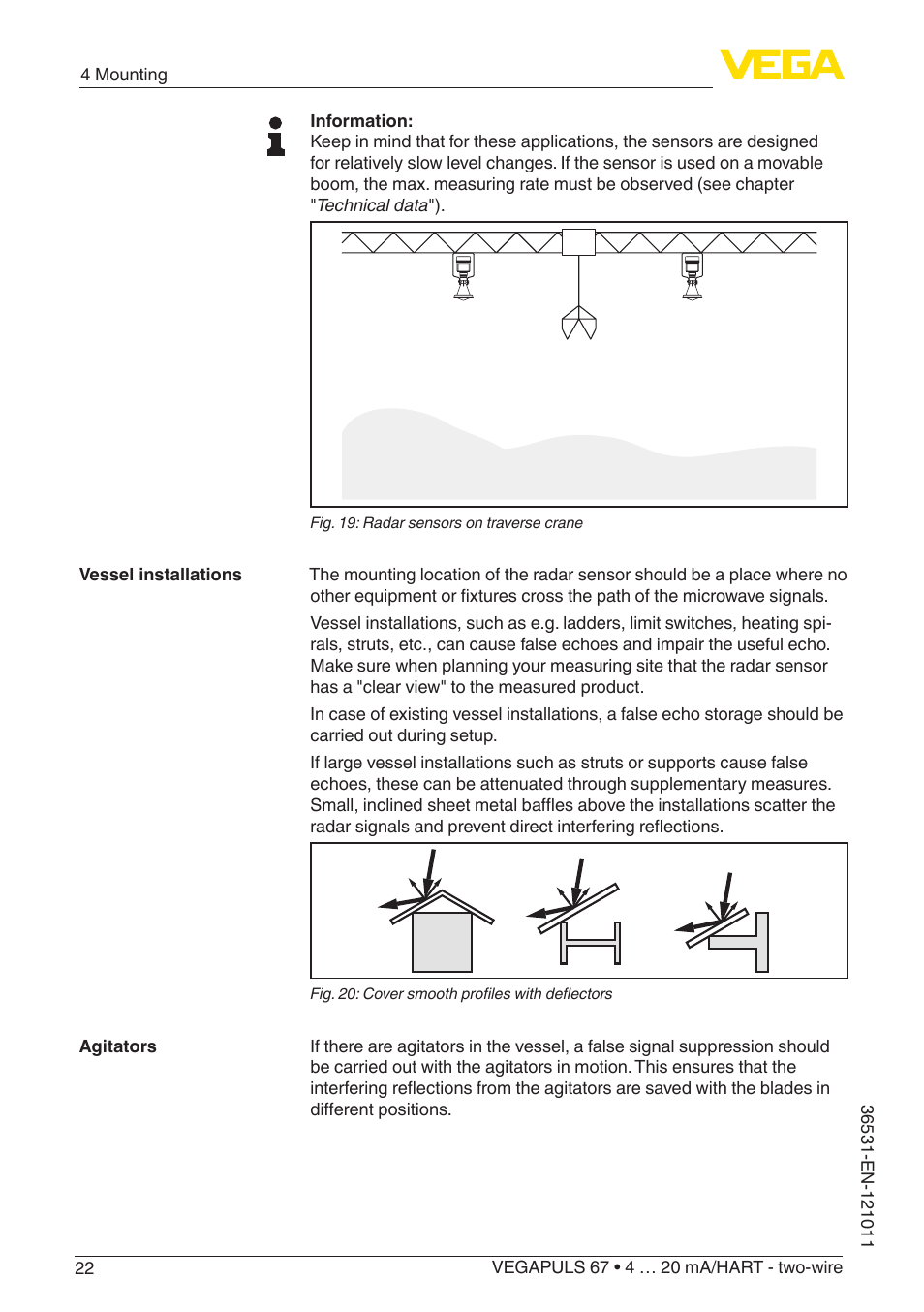 VEGA VEGAPULS 67 (≥ 2.0.0 - ≥ 4.0.0) 4 … 20 mA_HART - two-wire User Manual | Page 22 / 80