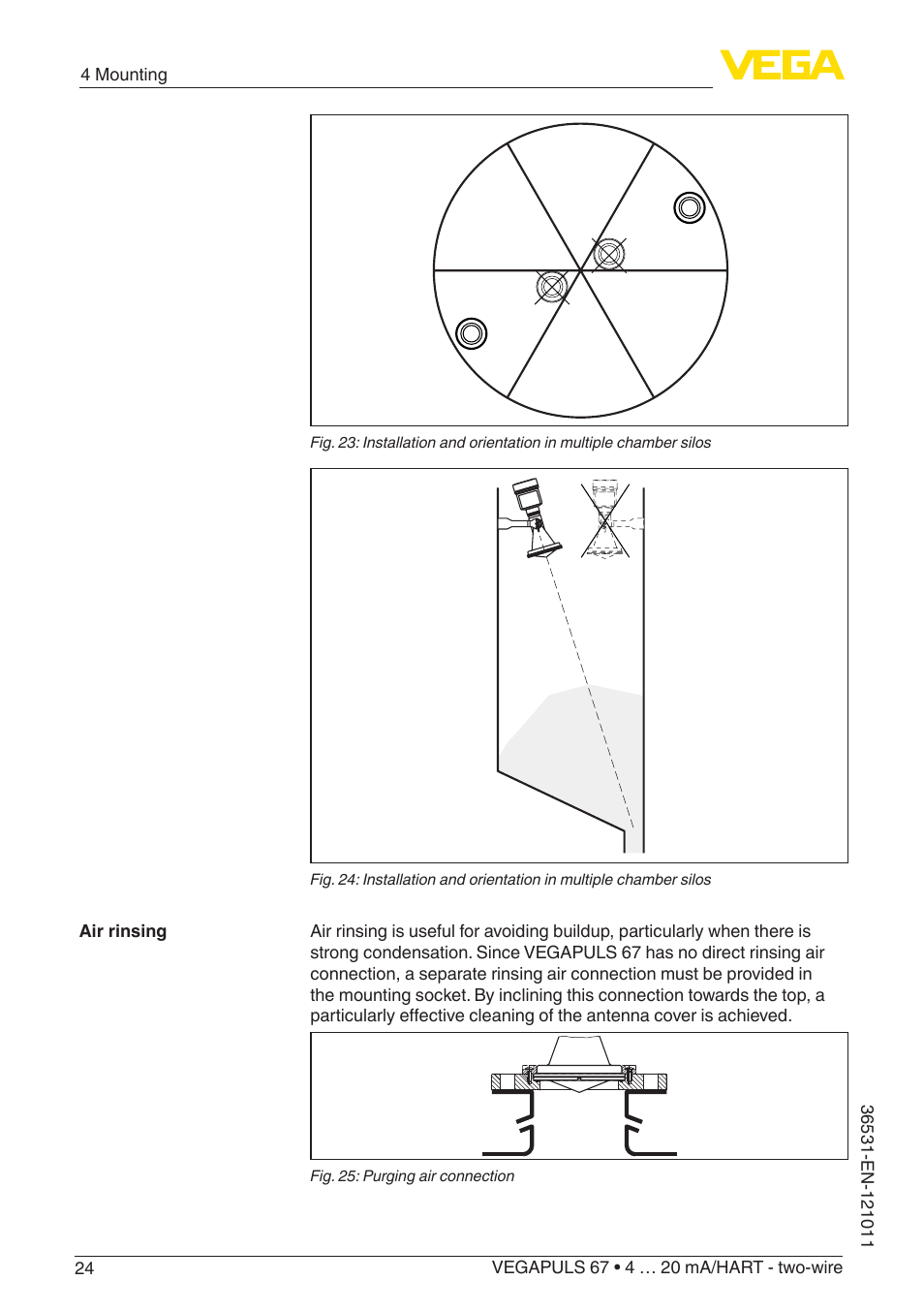 VEGA VEGAPULS 67 (≥ 2.0.0 - ≥ 4.0.0) 4 … 20 mA_HART - two-wire User Manual | Page 24 / 80