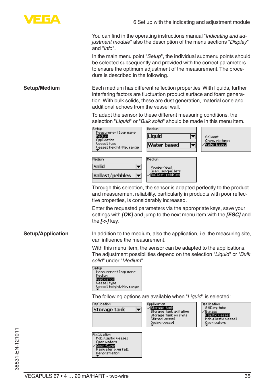 VEGA VEGAPULS 67 (≥ 2.0.0 - ≥ 4.0.0) 4 … 20 mA_HART - two-wire User Manual | Page 35 / 80