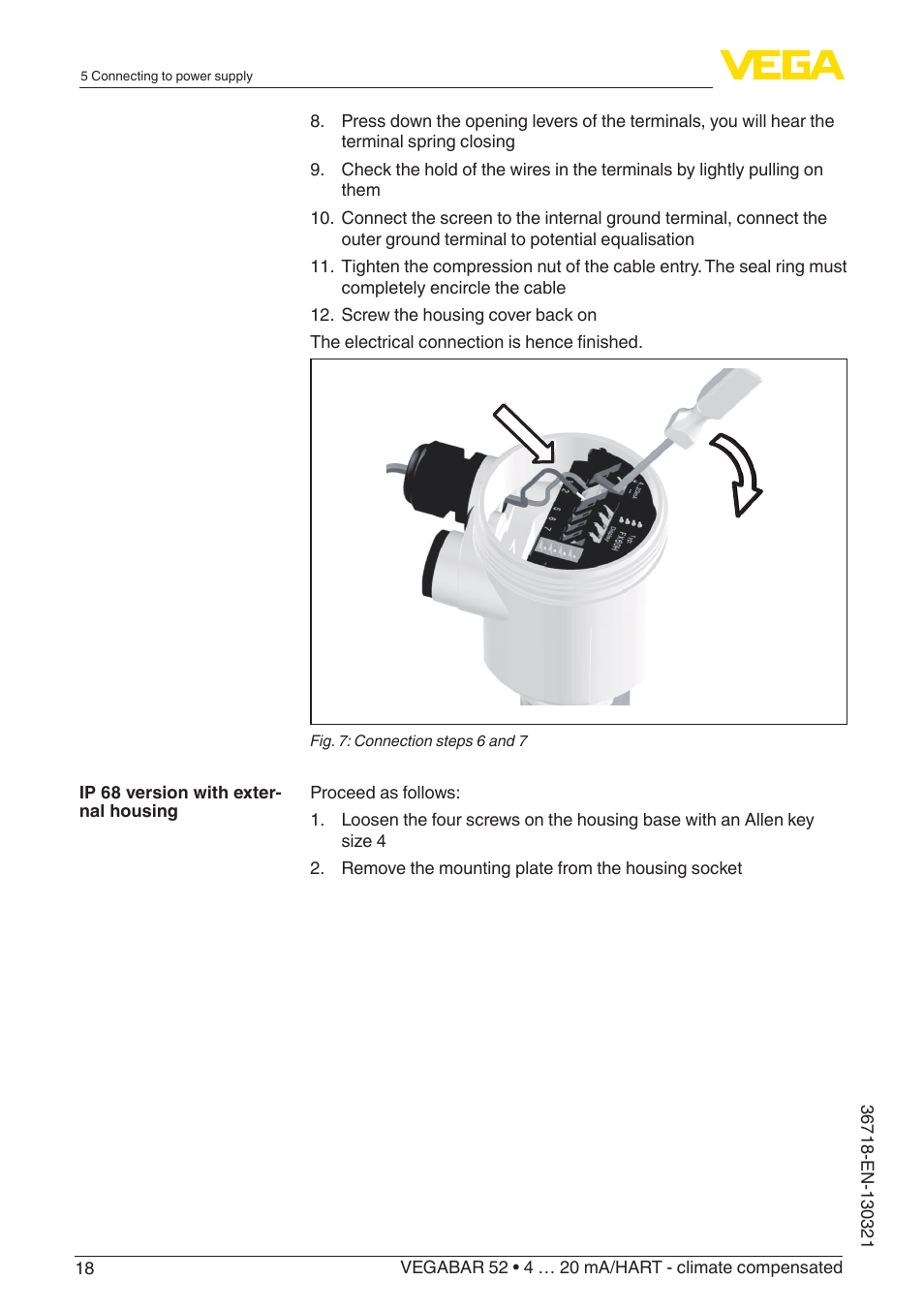 VEGA VEGABAR 52 4 … 20 mA_HART - climate compensated User Manual | Page 18 / 76