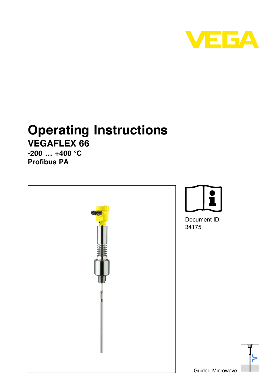 VEGA VEGAFLEX 66 (-200…+400°C) Profibus PA User Manual | 68 pages