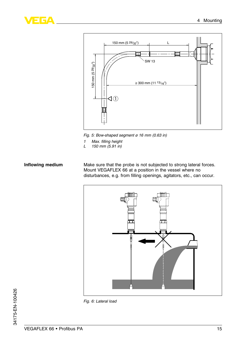 VEGA VEGAFLEX 66 (-200…+400°C) Profibus PA User Manual | Page 15 / 68