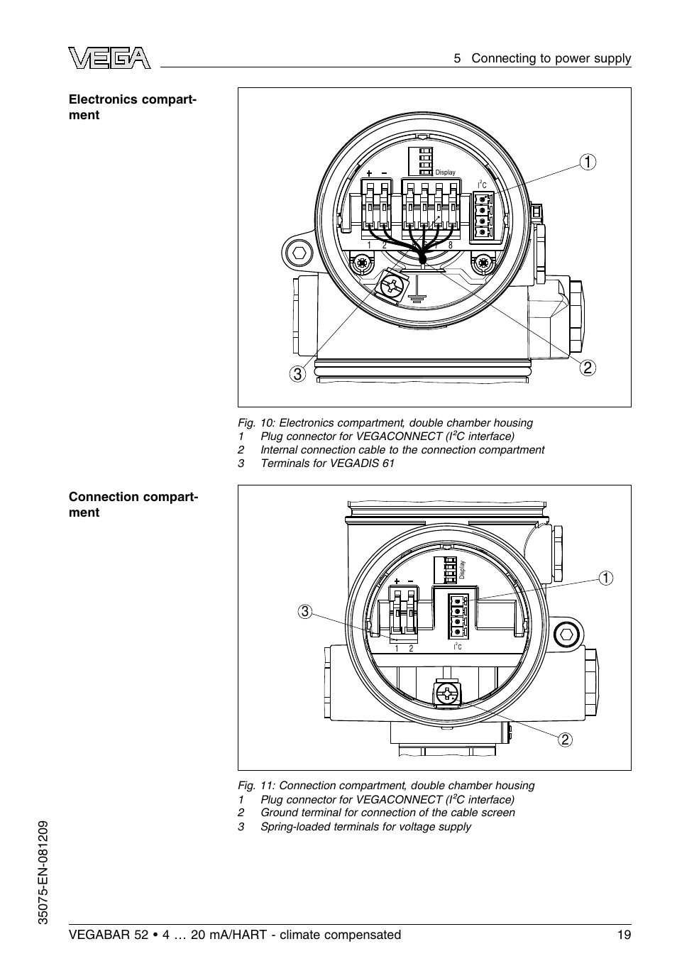 VEGA VEGABAR 52 - climate compensated User Manual | Page 19 / 88