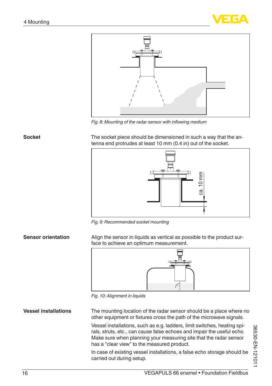 VEGA VEGAPULS 66 (≥ 2.0.0 - ≥ 4.0.0) enamel Foundation Fieldbus User Manual | Page 16 / 80