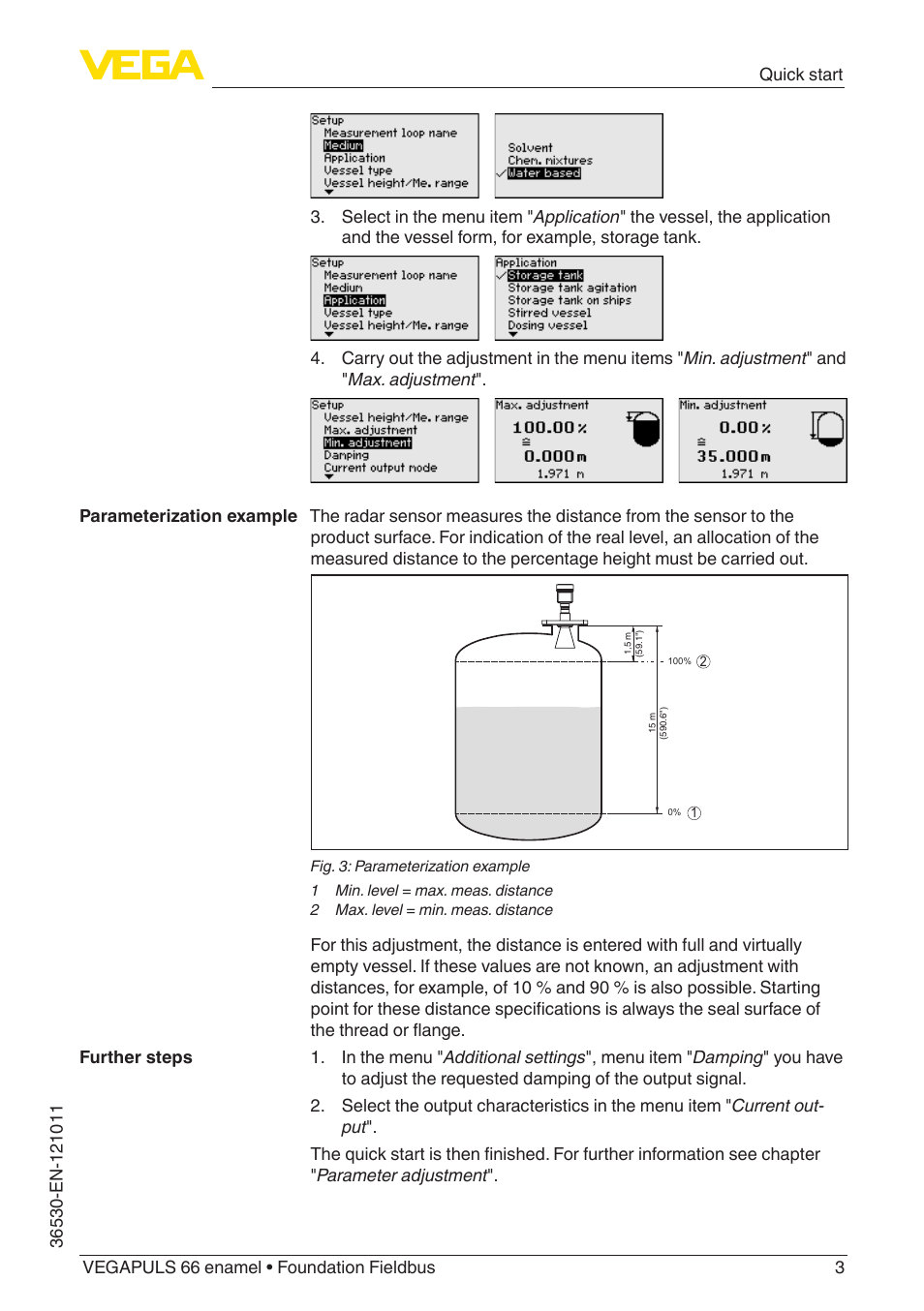 VEGA VEGAPULS 66 (≥ 2.0.0 - ≥ 4.0.0) enamel Foundation Fieldbus User Manual | Page 3 / 80