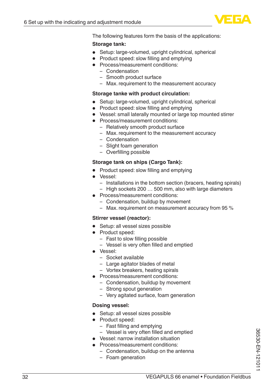 VEGA VEGAPULS 66 (≥ 2.0.0 - ≥ 4.0.0) enamel Foundation Fieldbus User Manual | Page 32 / 80