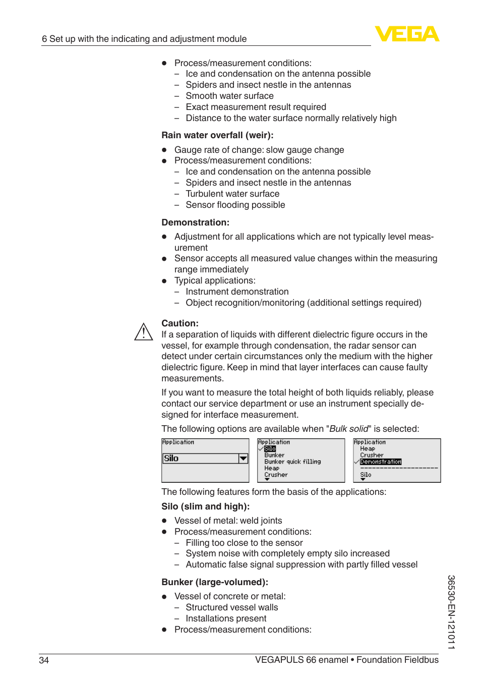VEGA VEGAPULS 66 (≥ 2.0.0 - ≥ 4.0.0) enamel Foundation Fieldbus User Manual | Page 34 / 80