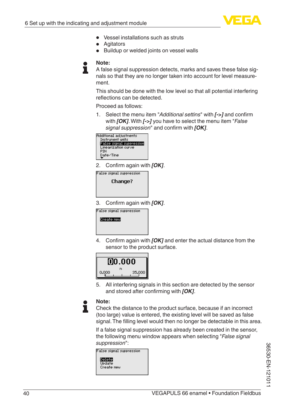 VEGA VEGAPULS 66 (≥ 2.0.0 - ≥ 4.0.0) enamel Foundation Fieldbus User Manual | Page 40 / 80