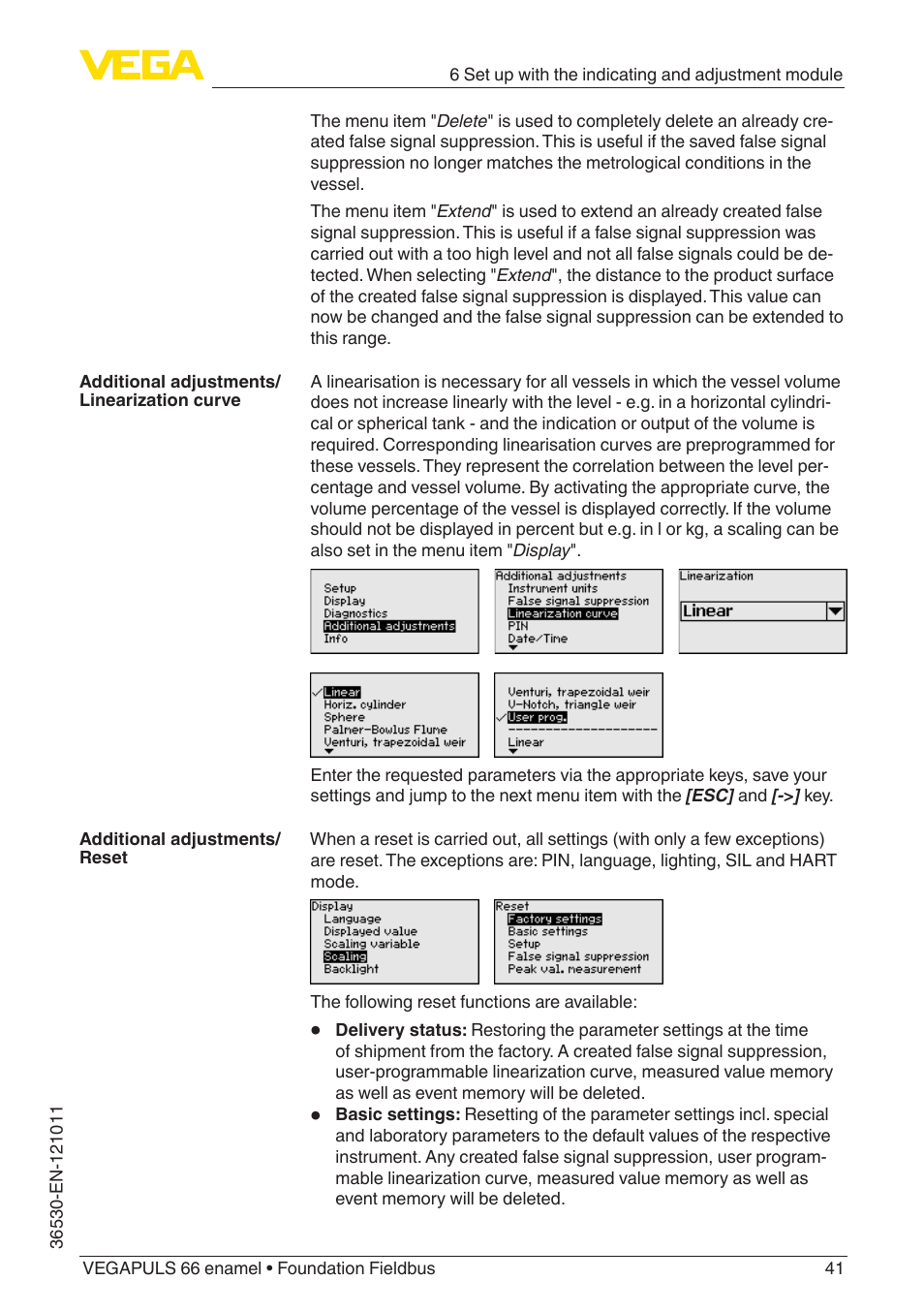 VEGA VEGAPULS 66 (≥ 2.0.0 - ≥ 4.0.0) enamel Foundation Fieldbus User Manual | Page 41 / 80