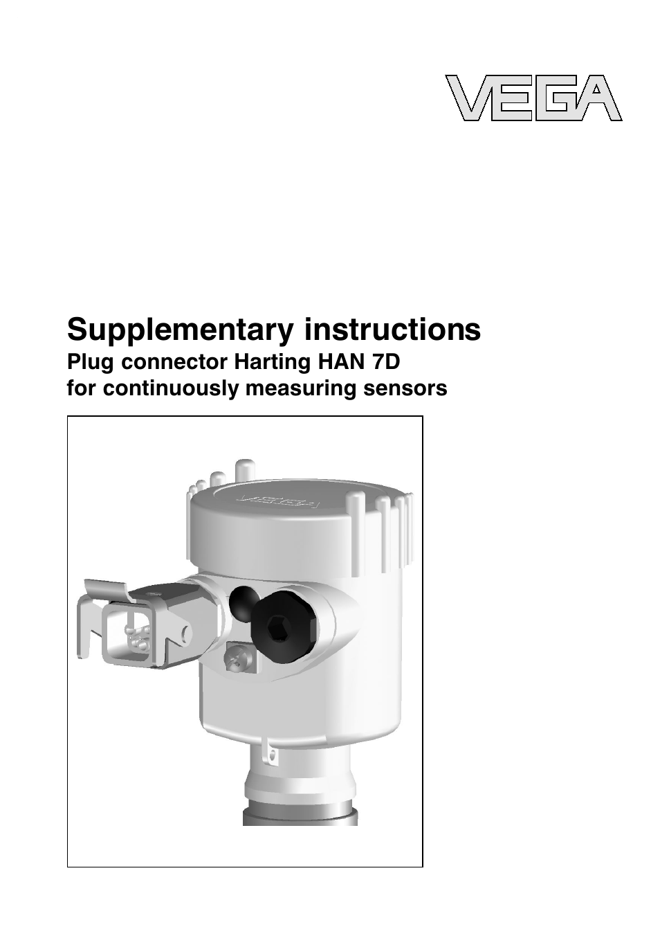 VEGA Plug connector Harting HAN 7D for continuously measuring sensors User Manual | 8 pages