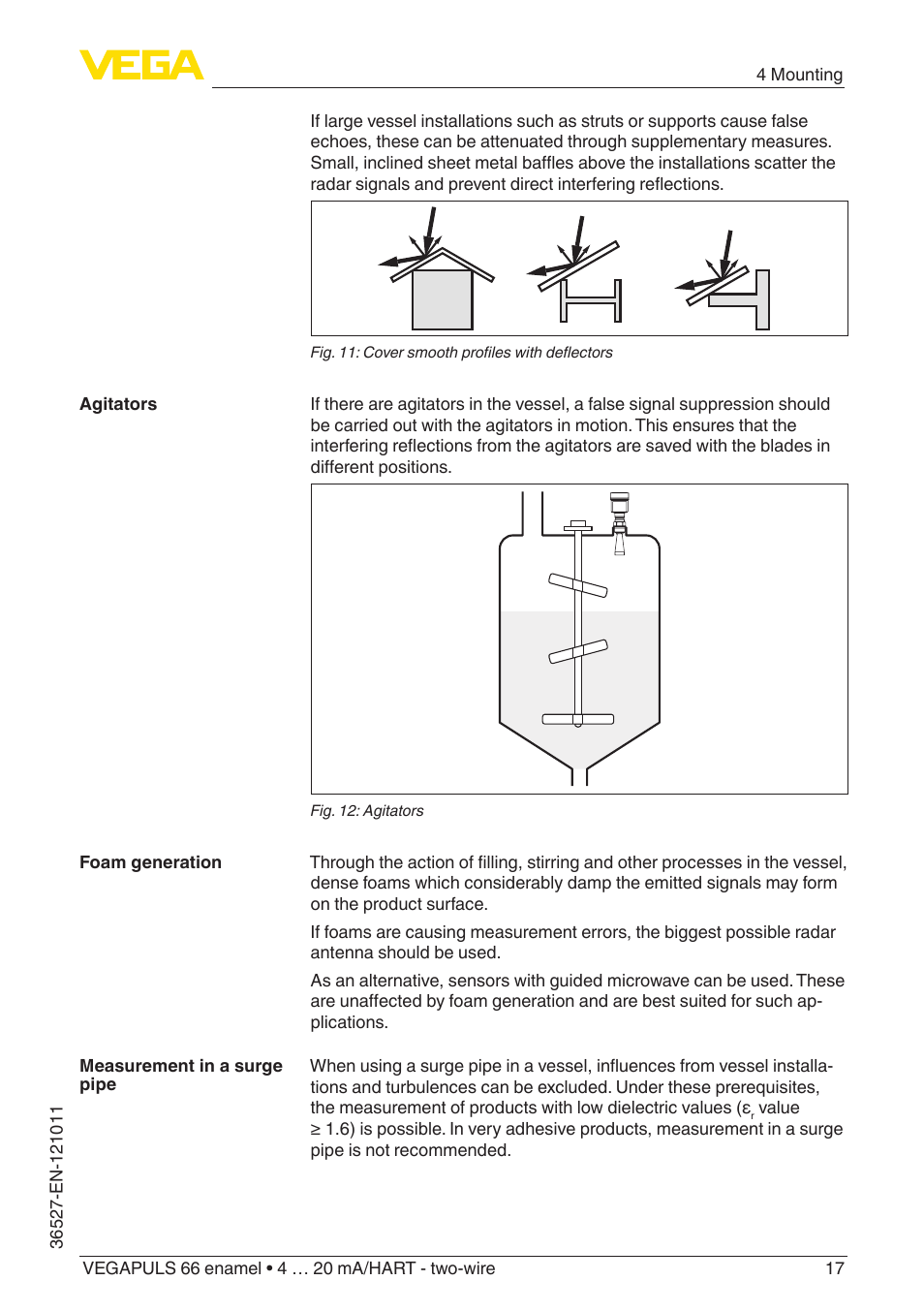 VEGA VEGAPULS 66 (≥ 2.0.0 - ≥ 4.0.0) enamel 4 … 20 mA_HART - two-wire User Manual | Page 17 / 76